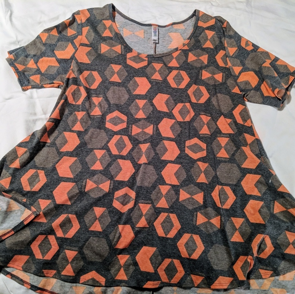 XL Lularoe Perfect Gray and Orange